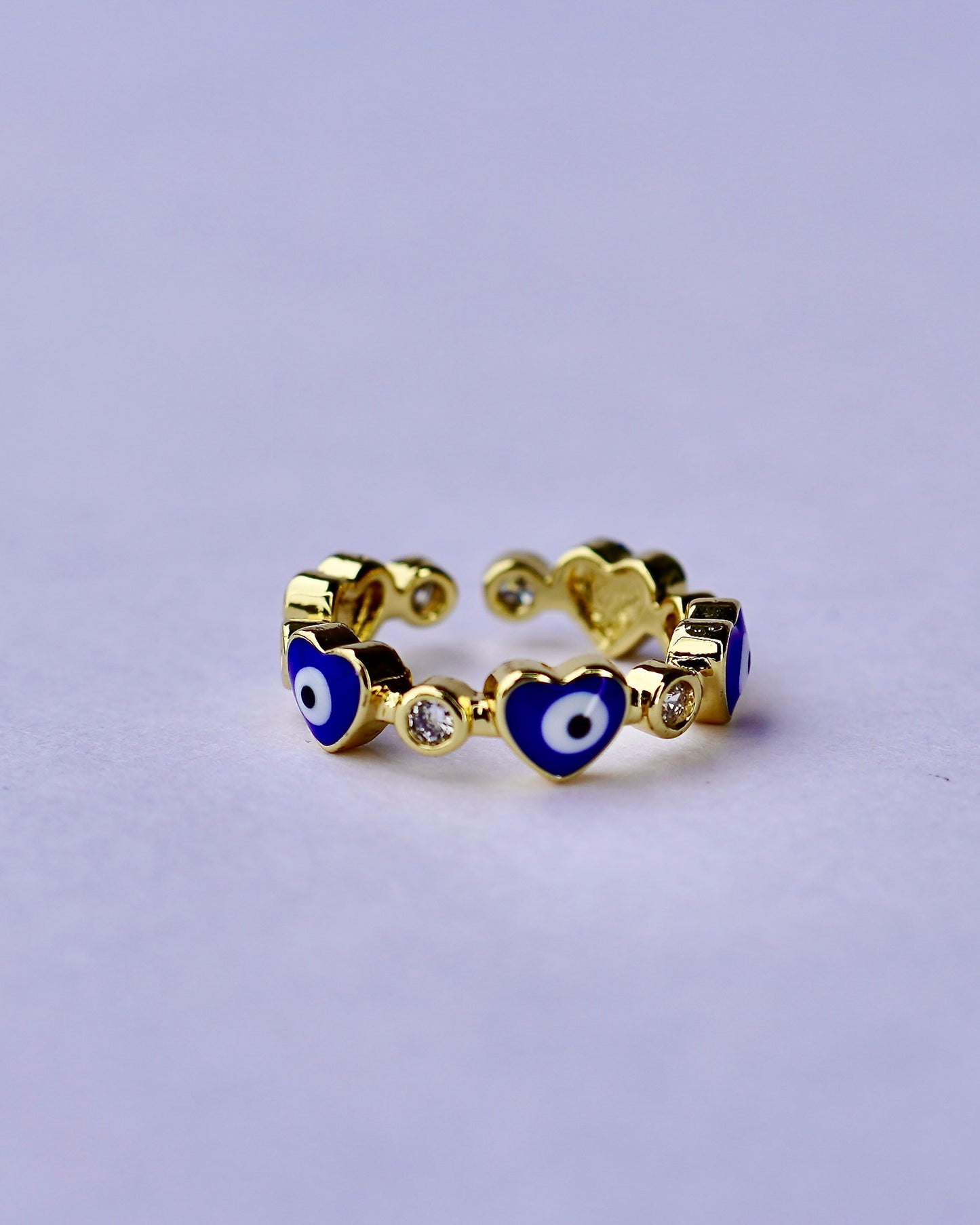 Evil Eye Heart Ring multicolor