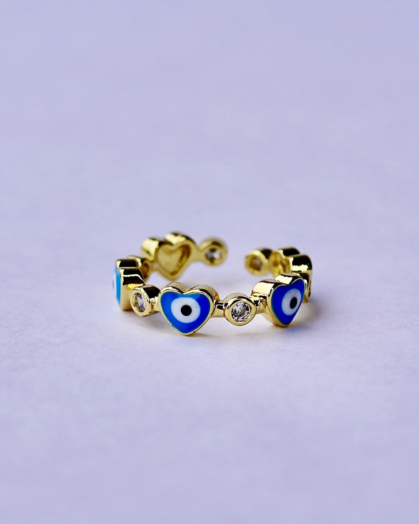 Evil Eye Heart Ring multicolor