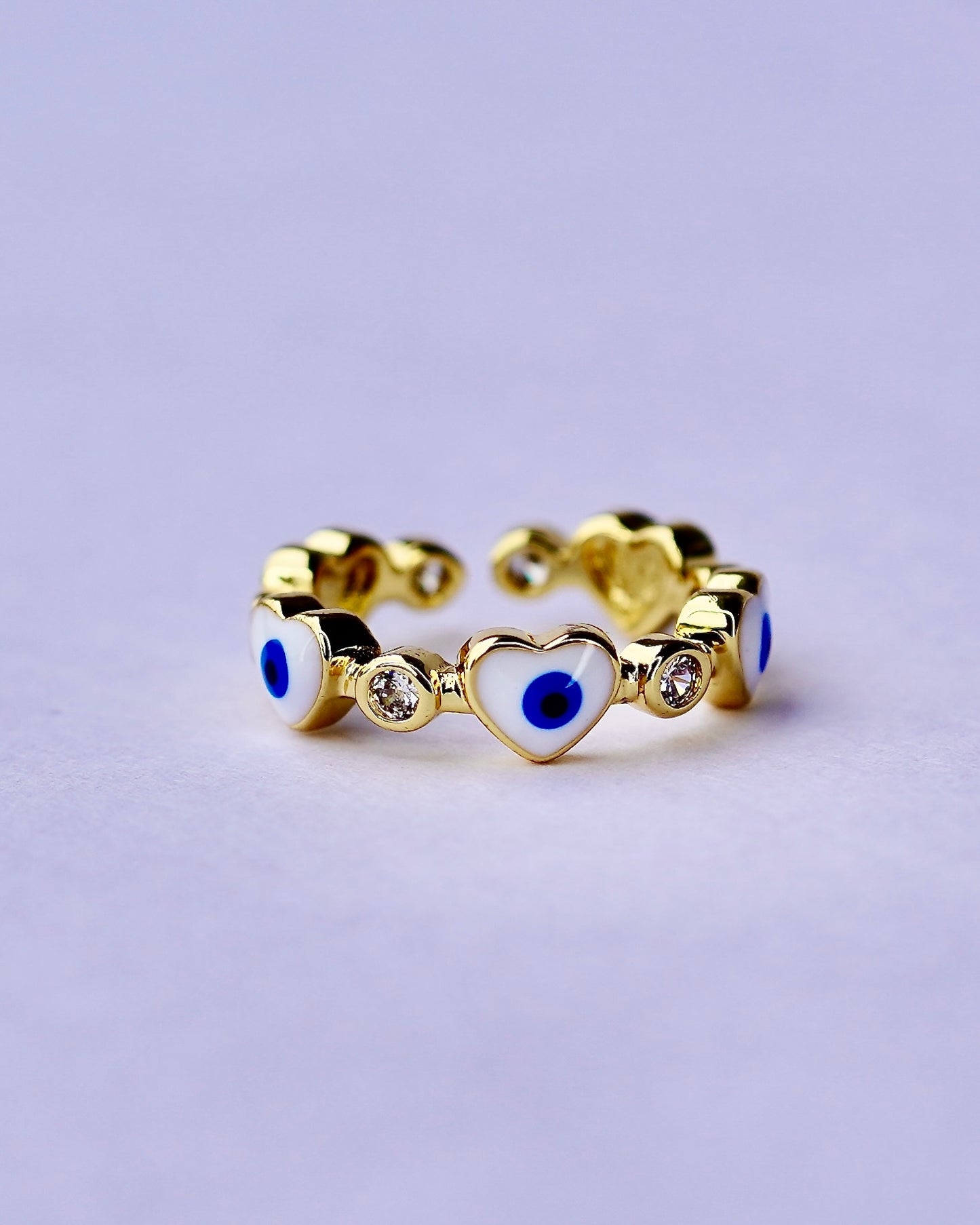 Evil Eye Heart Ring multicolor