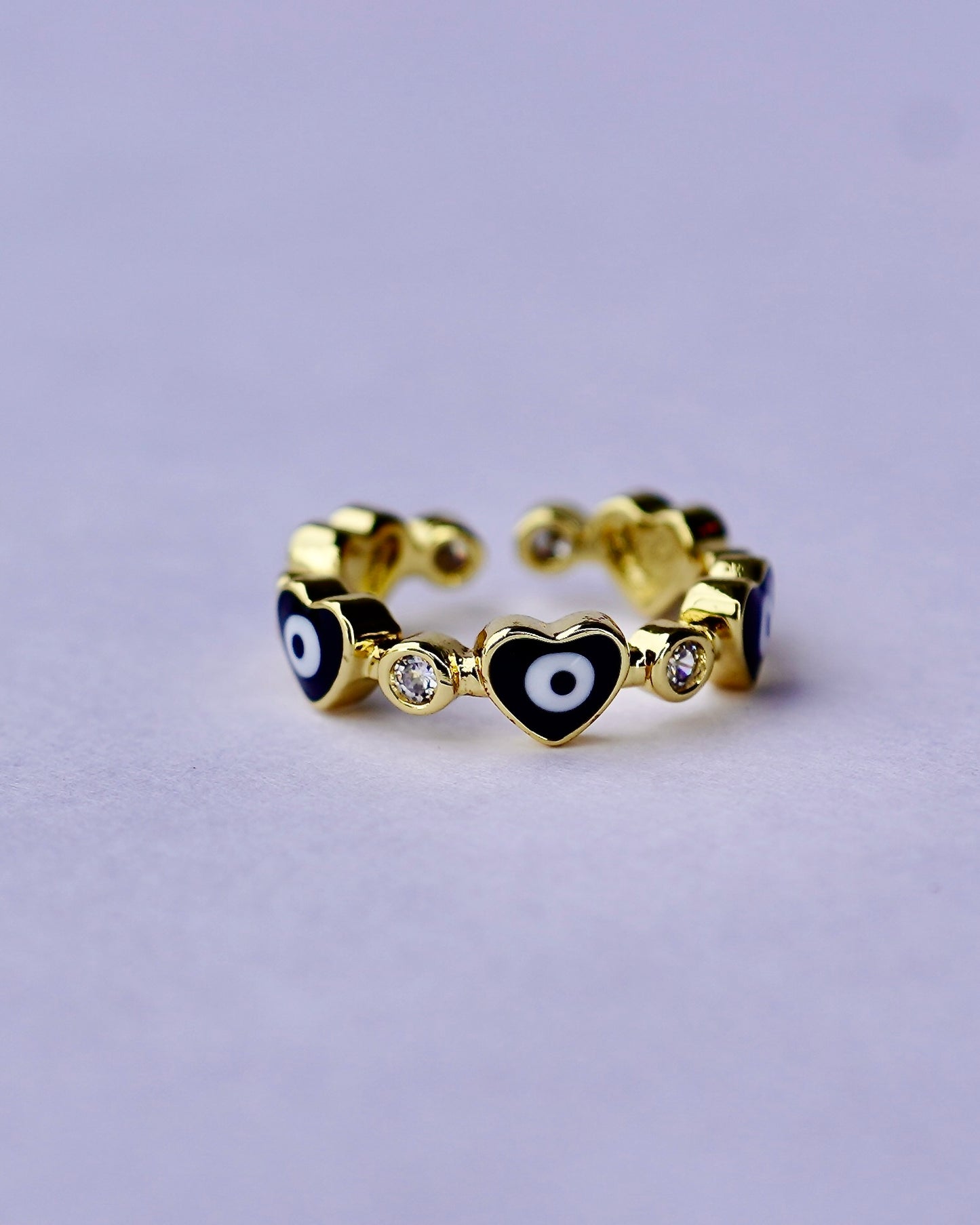 Evil Eye Heart Ring multicolor
