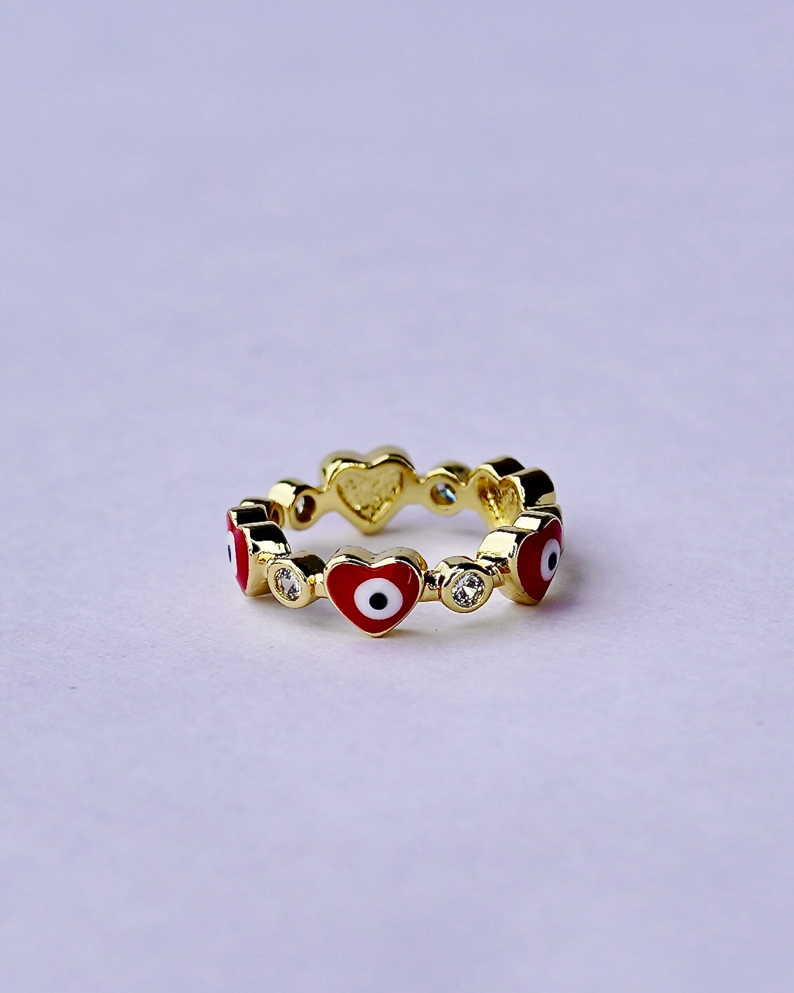 Evil Eye Heart Ring multicolor