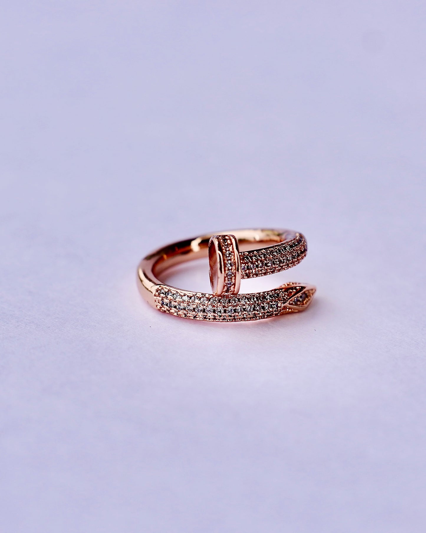 Adjustable Snake Wrap Ring – Elegant Zirconia Design