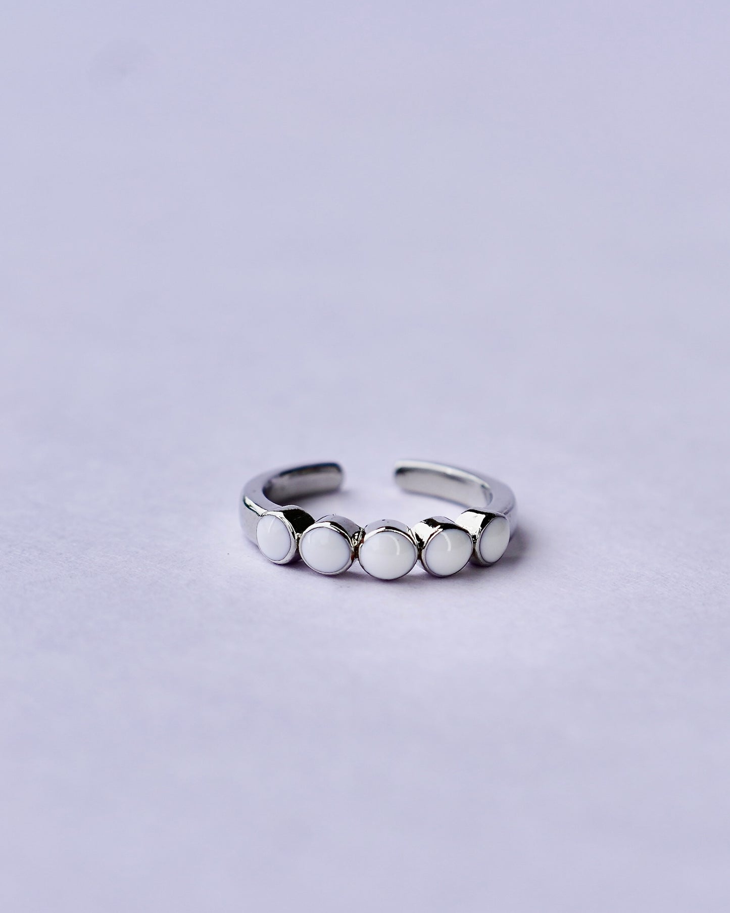 Enamel Dots Adjustable Ring