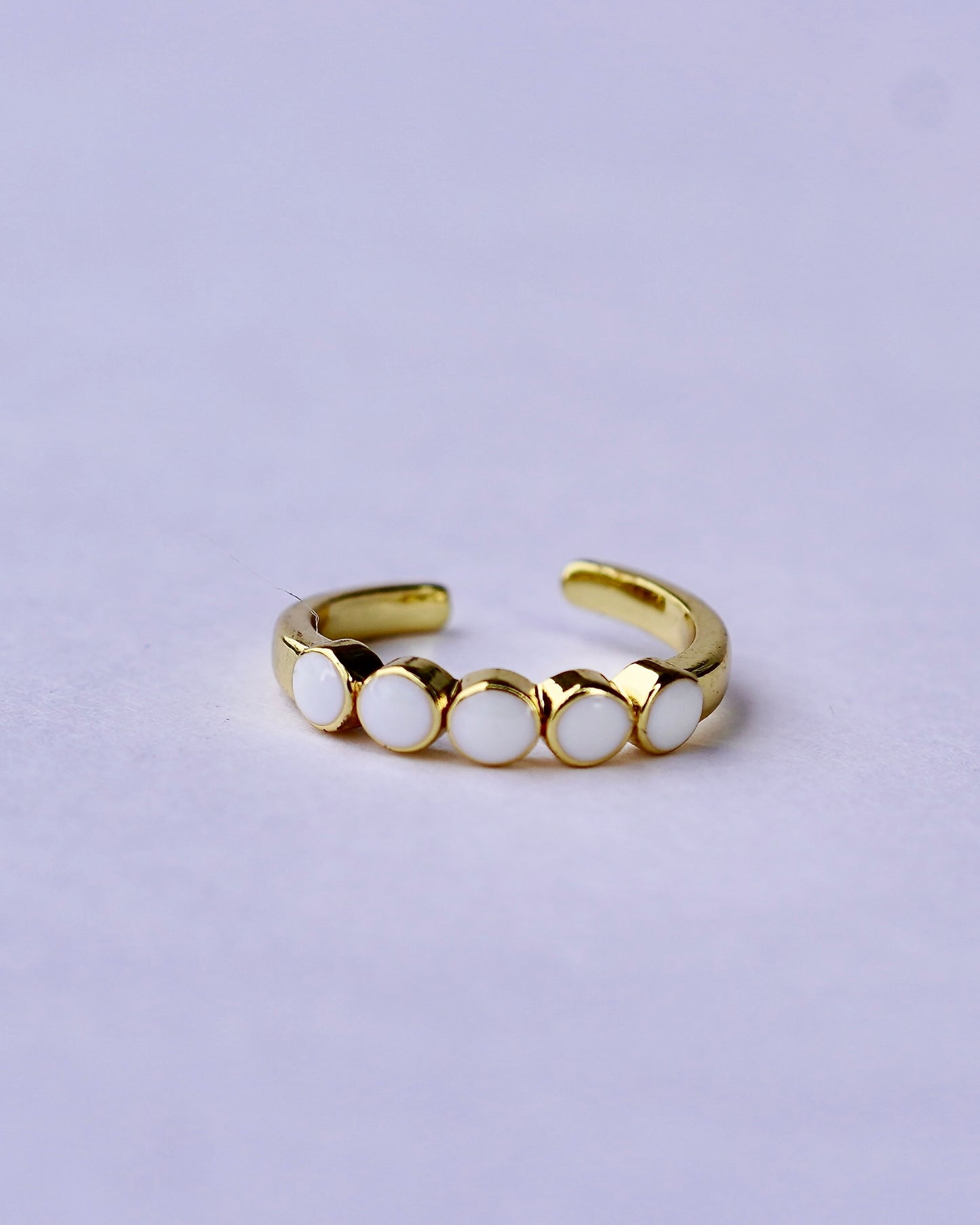 Enamel Dots Adjustable Ring