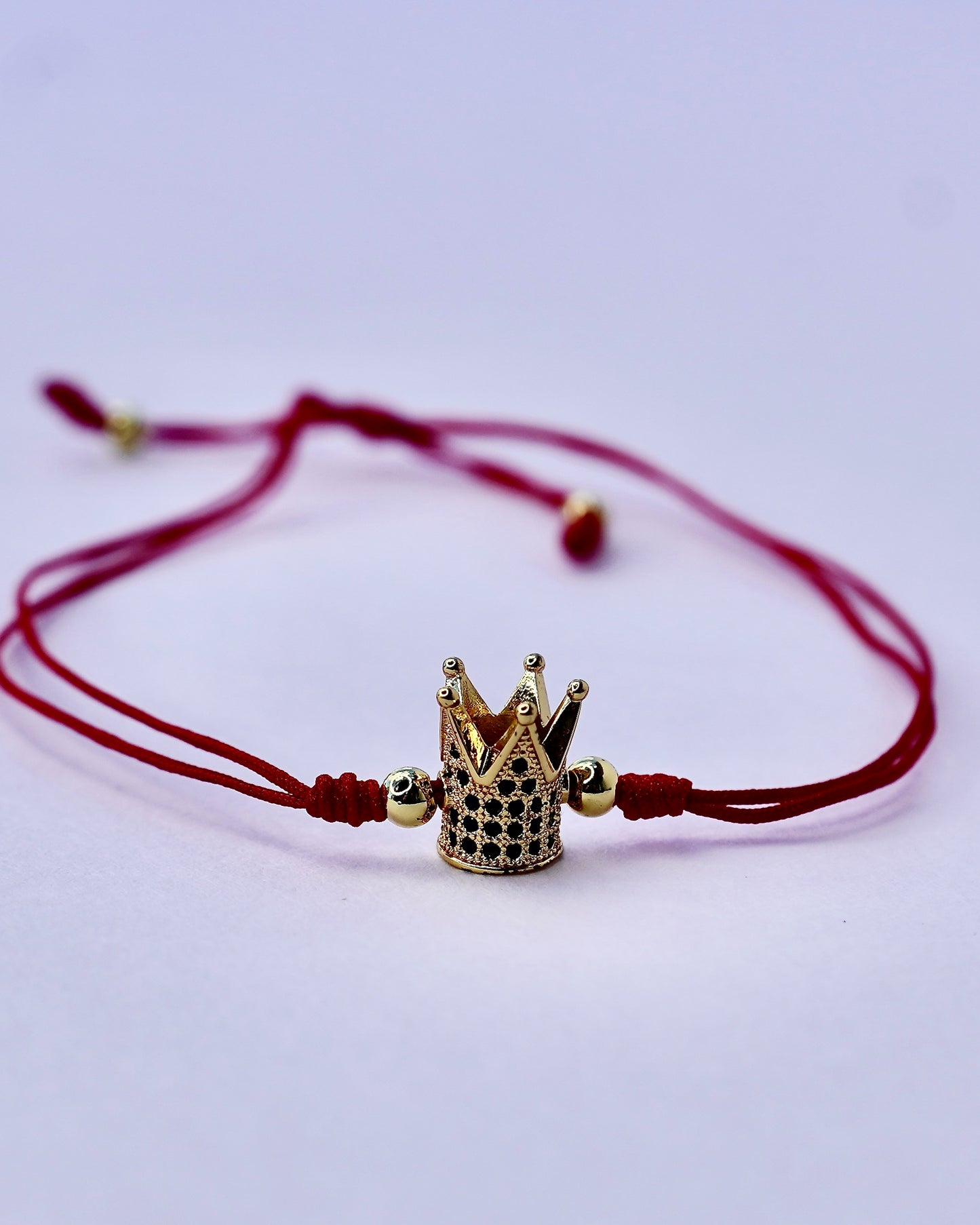 Golden Crown Bracelet with Cubic Zirconia
