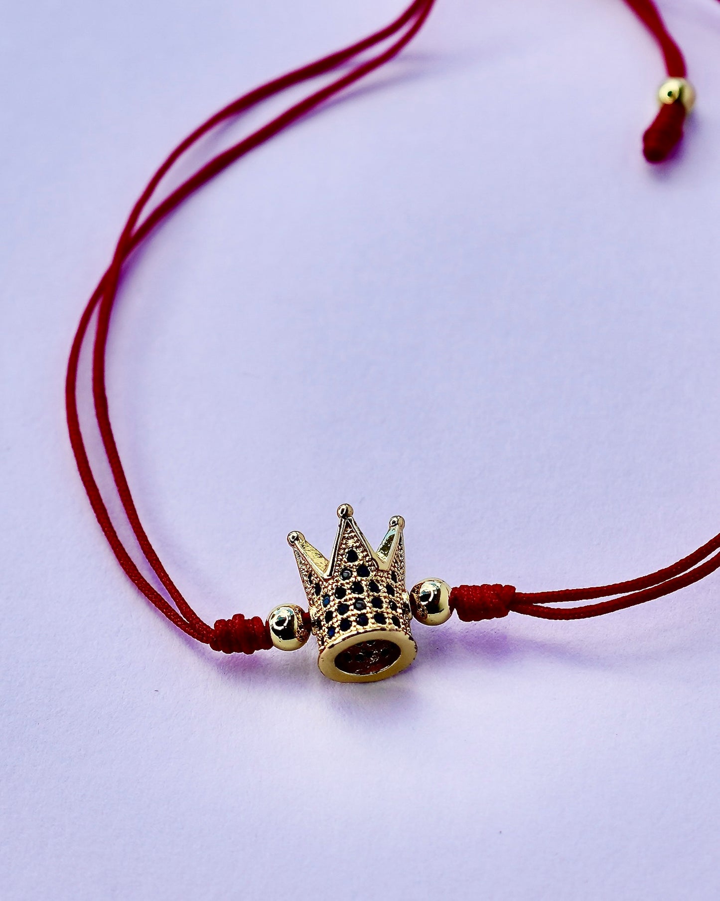Golden Crown Bracelet with Cubic Zirconia