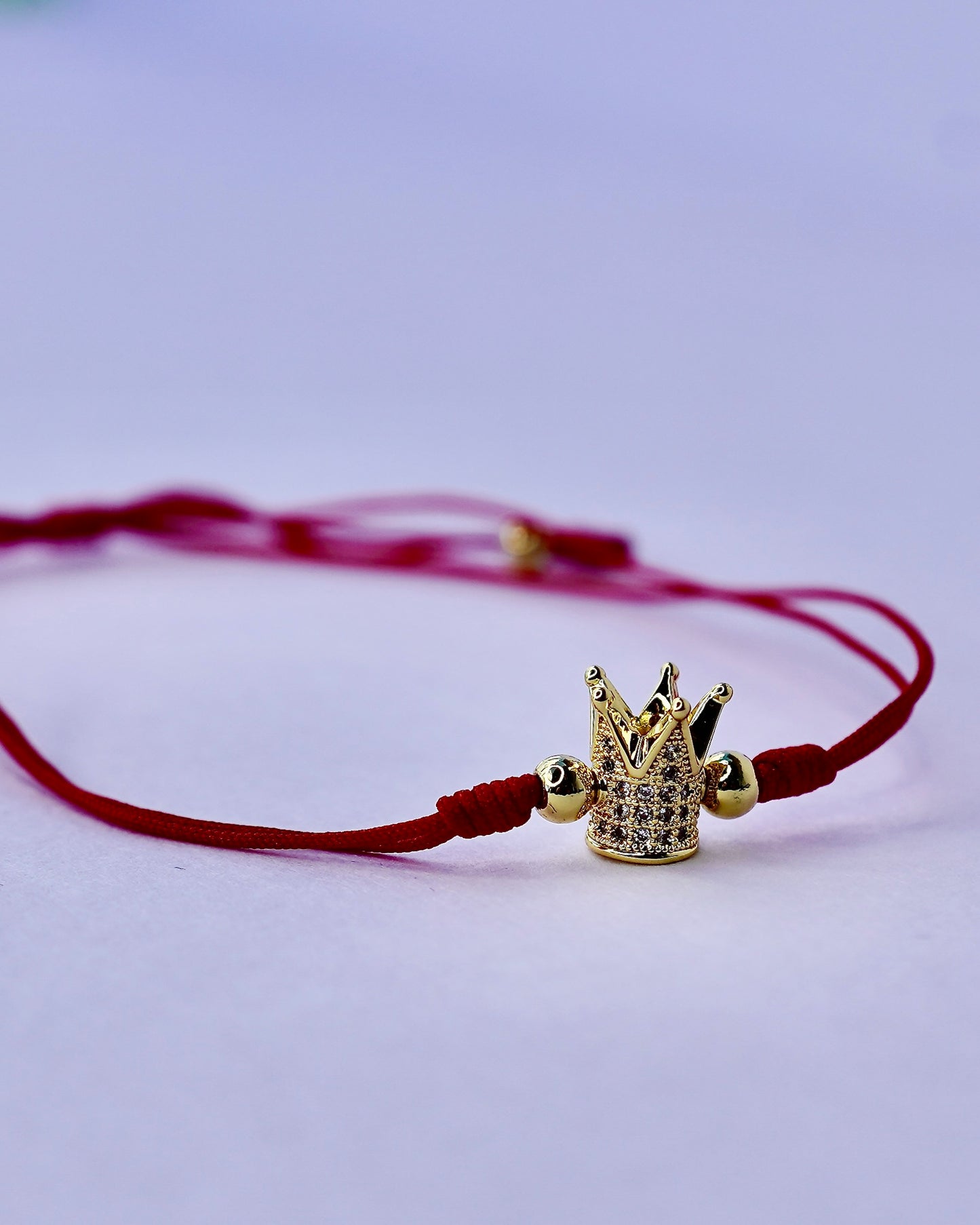 Golden Crown Bracelet with Cubic Zirconia