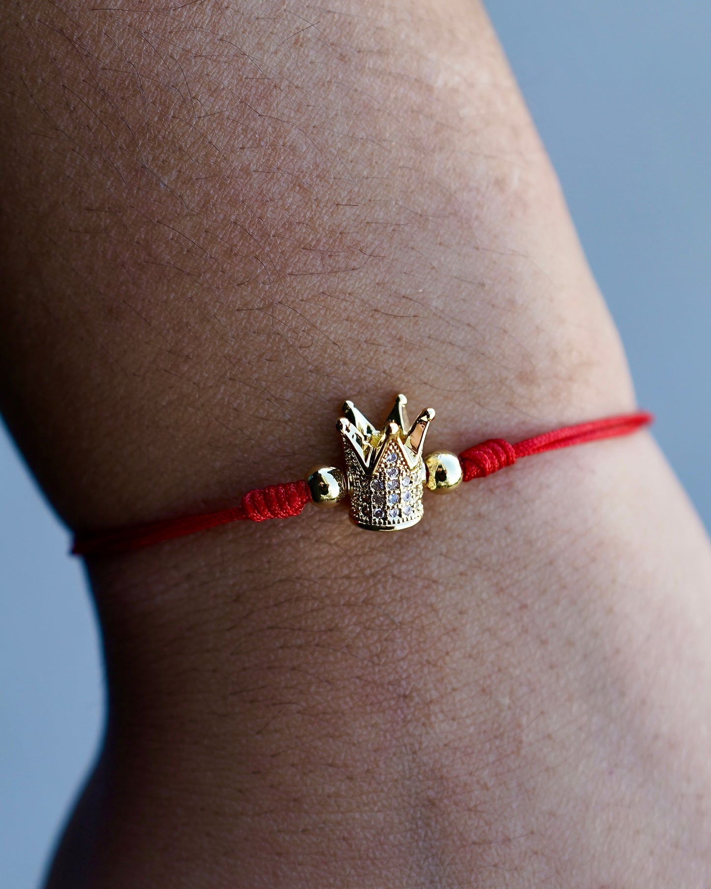 Golden Crown Bracelet with Cubic Zirconia