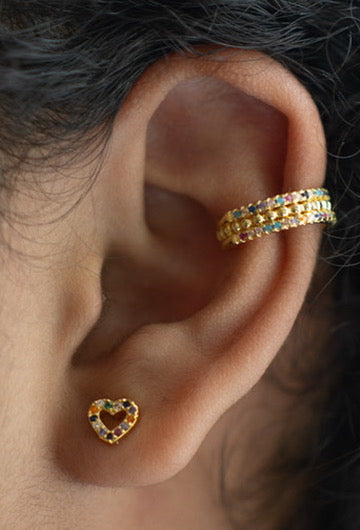 Rainbow Glam Ear Cuff