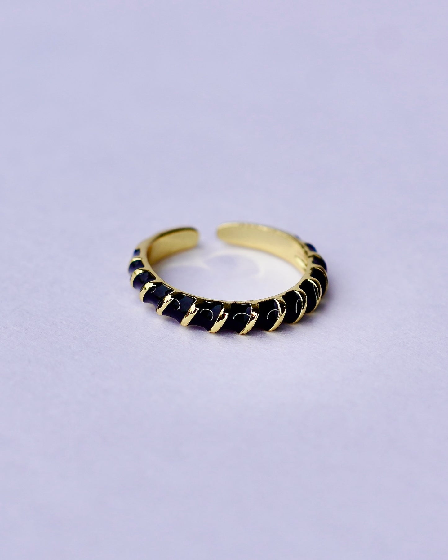 Enamel Spiral Rings – Adjustable Fashion Jewelry