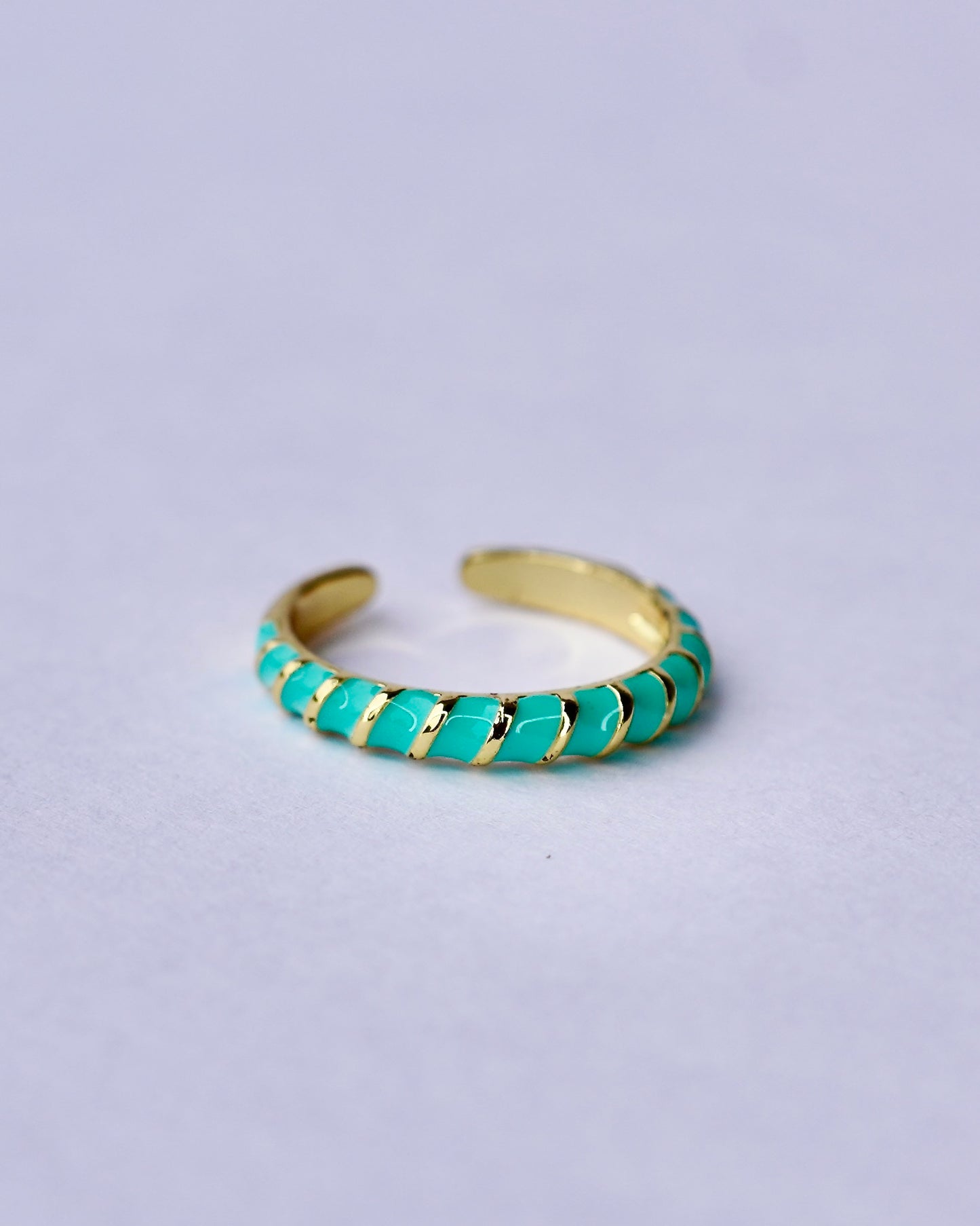 Enamel Spiral Rings – Adjustable Fashion Jewelry
