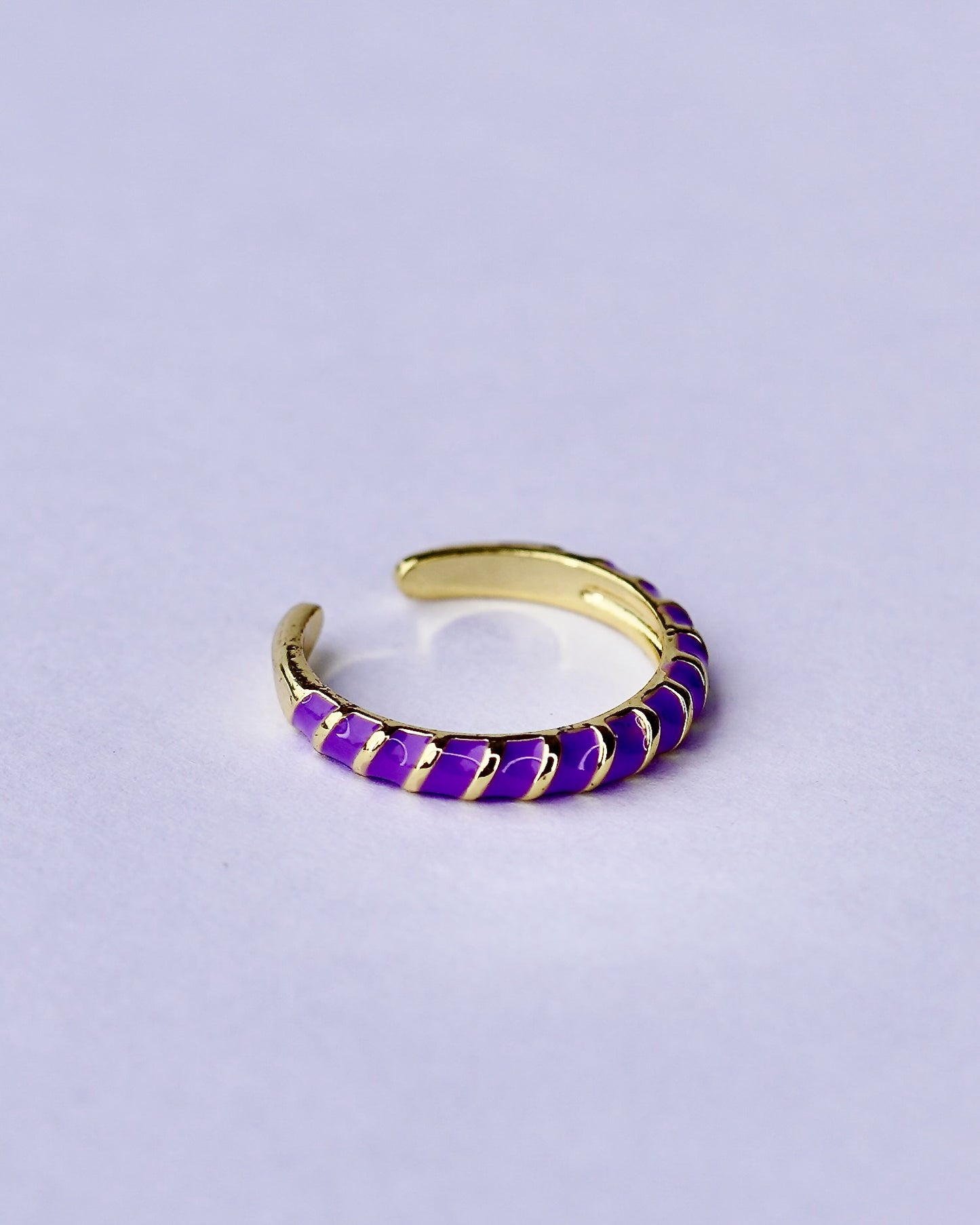 Enamel Spiral Rings – Adjustable Fashion Jewelry