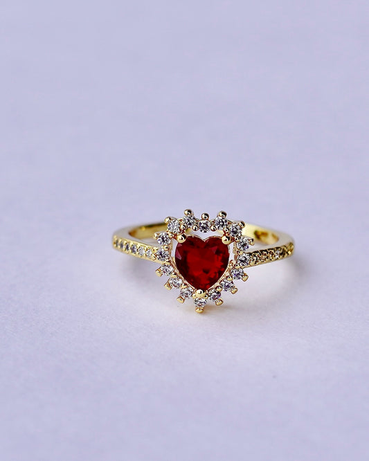 Eternal Love Ruby Heart Ring