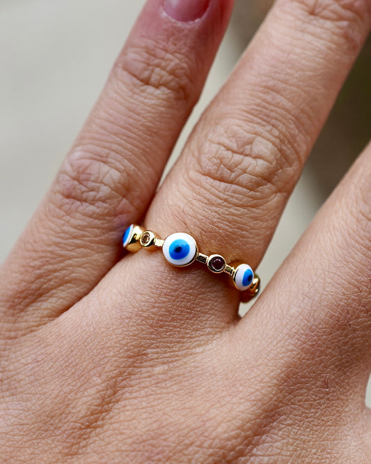 Evil Eye Adjustable Ring