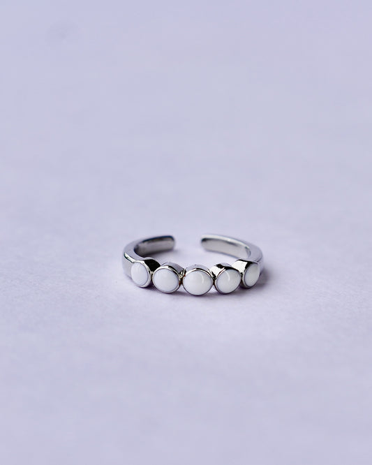 Enamel Dots Adjustable Ring
