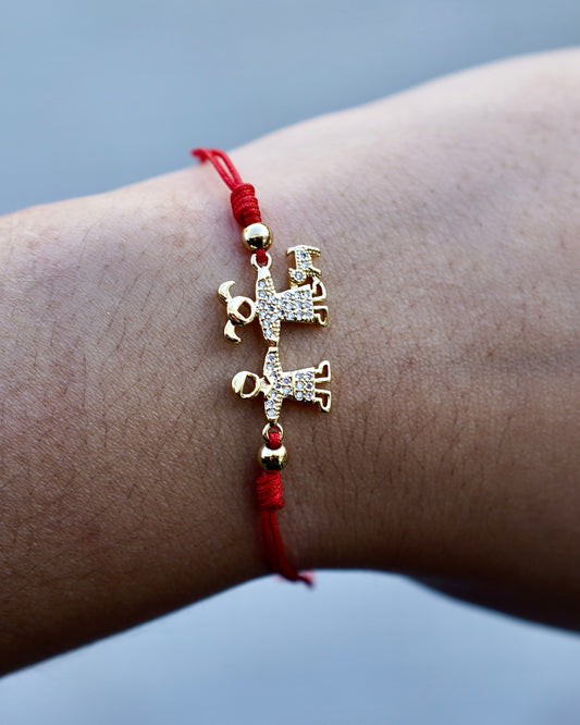 Children & Pet Charm Red String Bracelet