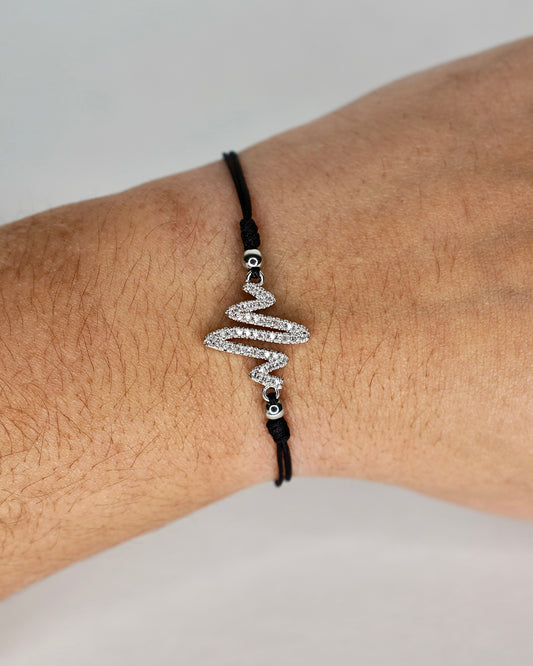 Heartbeat Silver-Plated Bracelet